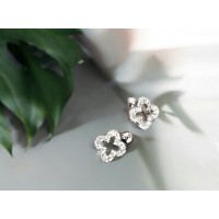 Серьги Mirshine Klover Silver/White Small