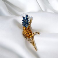 Брошь Mirshine Spica Yellow/Blue