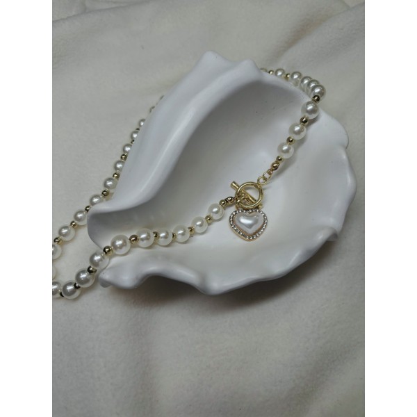 Кольє Mirshine Pearl Heart White