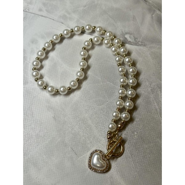 Кольє Mirshine Pearl Heart White