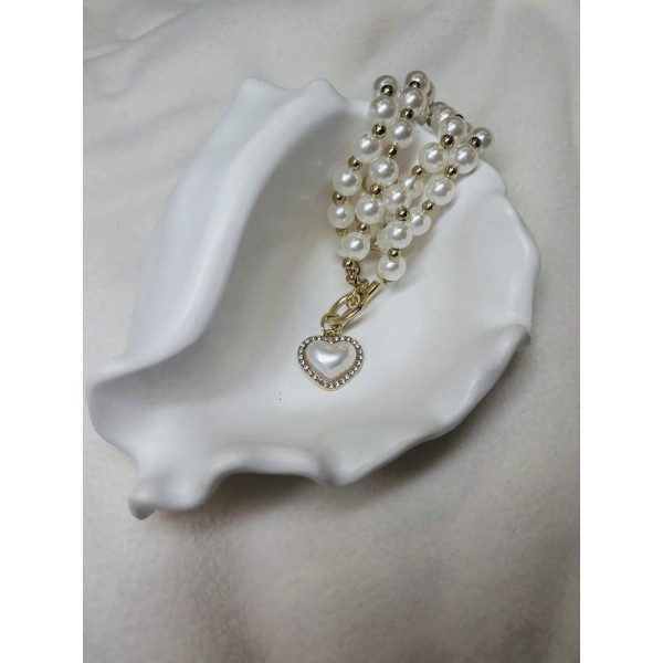 Кольє Mirshine Pearl Heart White
