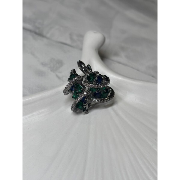 Серьги Mirshine Galaxy Blue/Green
