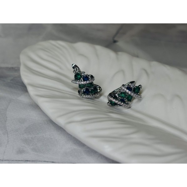 Серьги Mirshine Galaxy Blue/Green