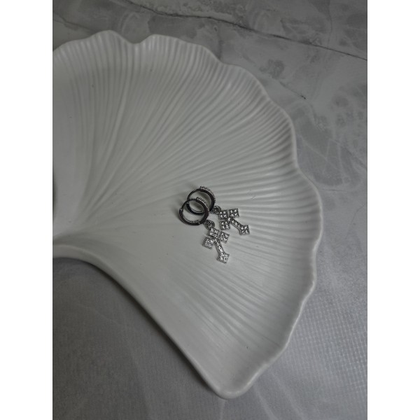 Сережки Mirshine Cristal Cross White