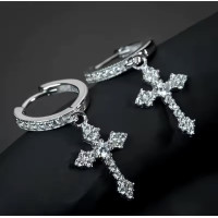 Серьги Mirshine Cristal Cross White