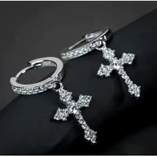 Сережки Mirshine Cristal Cross White Сережки Mirshine Cristal Cross White