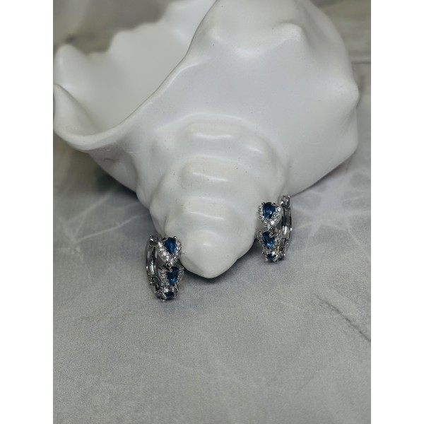 Сережки Mirshine Tears Blue/White
