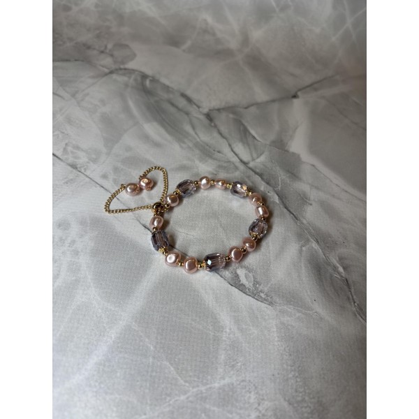 Браслет Mirshine Crystal Pink/Gold 