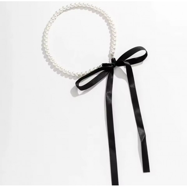Кольє Mirshine Pearl White/Black