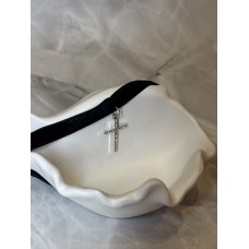 Чокер Mirshine Cross Black/Silver