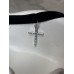 Чокер Mirshine Cross Black/Silver