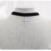 Чокер Mirshine Cross Black/Silver
