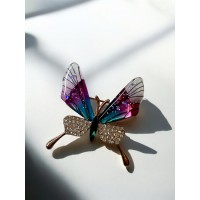 Брошка Mirshine Butterfly Violet/Gold