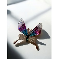 Брошка Mirshine Butterfly Violet/Gold