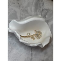 Брошка Mirshine Rose Pearl/Gold