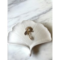Брошка Mirshine Ginkgo Pearl/Gold