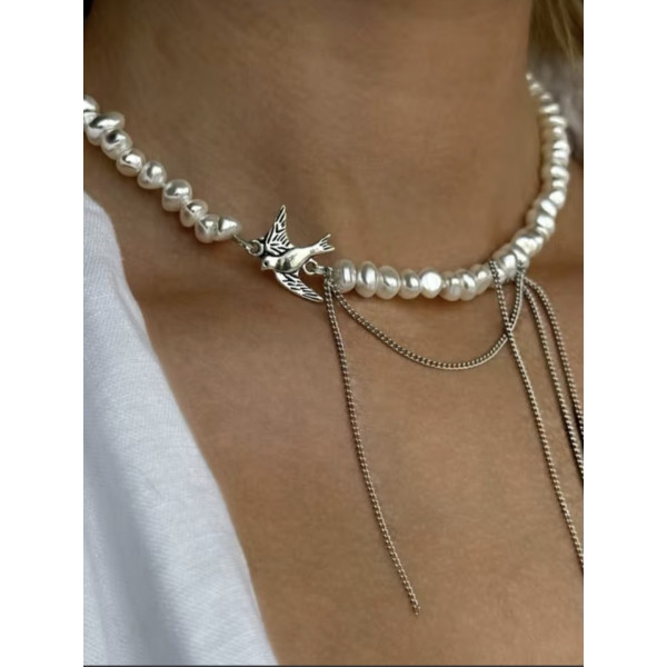 Колье Mirshine Dove Pearl Silver Колье Mirshine Dove Pearl Silver