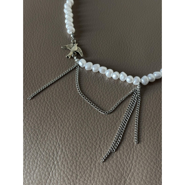 Колье Mirshine Dove Pearl Silver Колье Mirshine Dove Pearl Silver