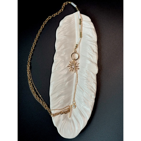 Колье Mirshine Sun Pearl Gold