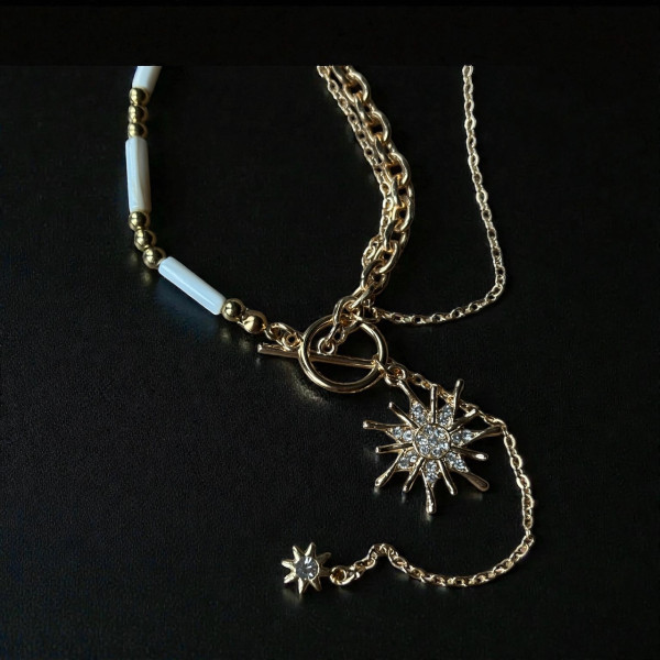 Колье Mirshine Sun Pearl Gold