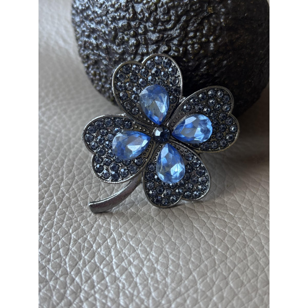 Брошка Mirshine Cloverleaf Blue
