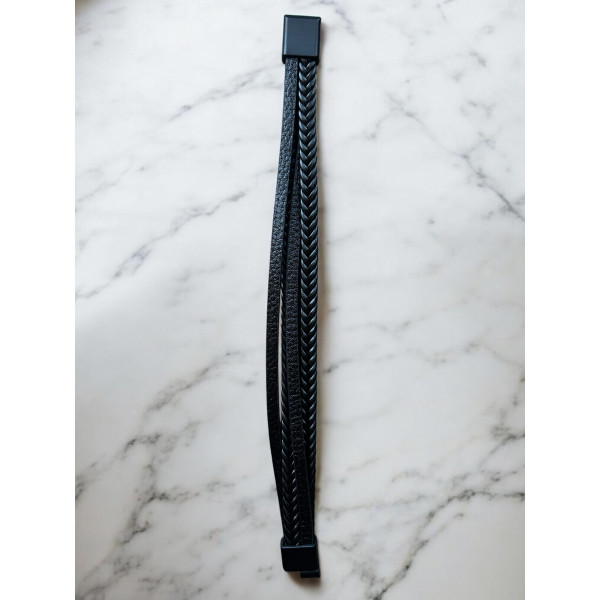 Браслет Mirshine Braid Leather Black Браслет Mirshine Braid Leather Black