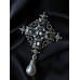 Брошка Mirshine Cristal Cross Black/Silver