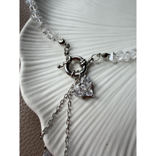 Кольє Mirshine Crystal Heart Silver/White Кольє Mirshine Crystal Heart Silver/White