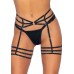 Гартери Leg Avenue Rhinestone garter strapps Black