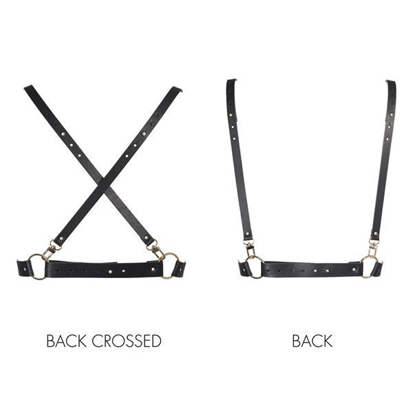 Портупея Bijoux Indiscrets MAZE X Harness Чорна