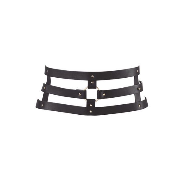 Портупея-пояс Bijoux Indiscrets MAZE Wide Belt and Restraints Чорна